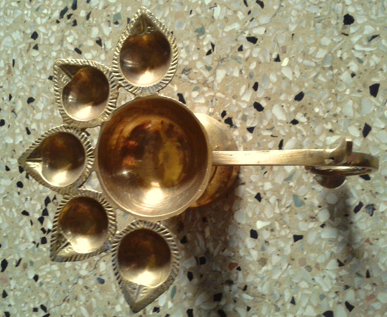 Hand-cast brass diyas