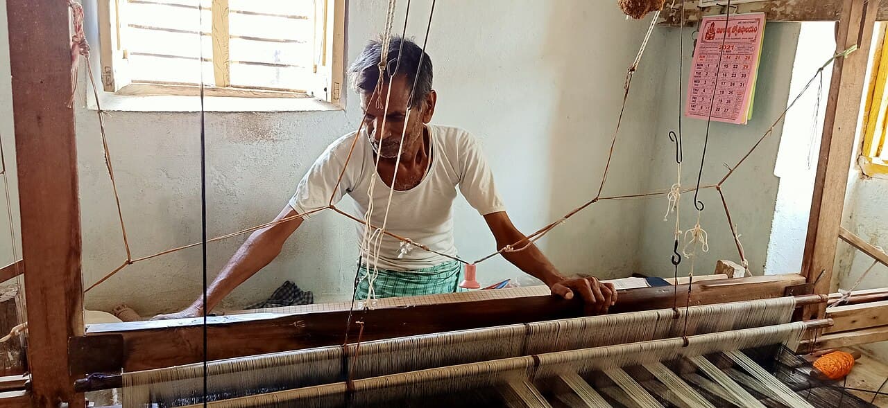 Handloom cotton fabric